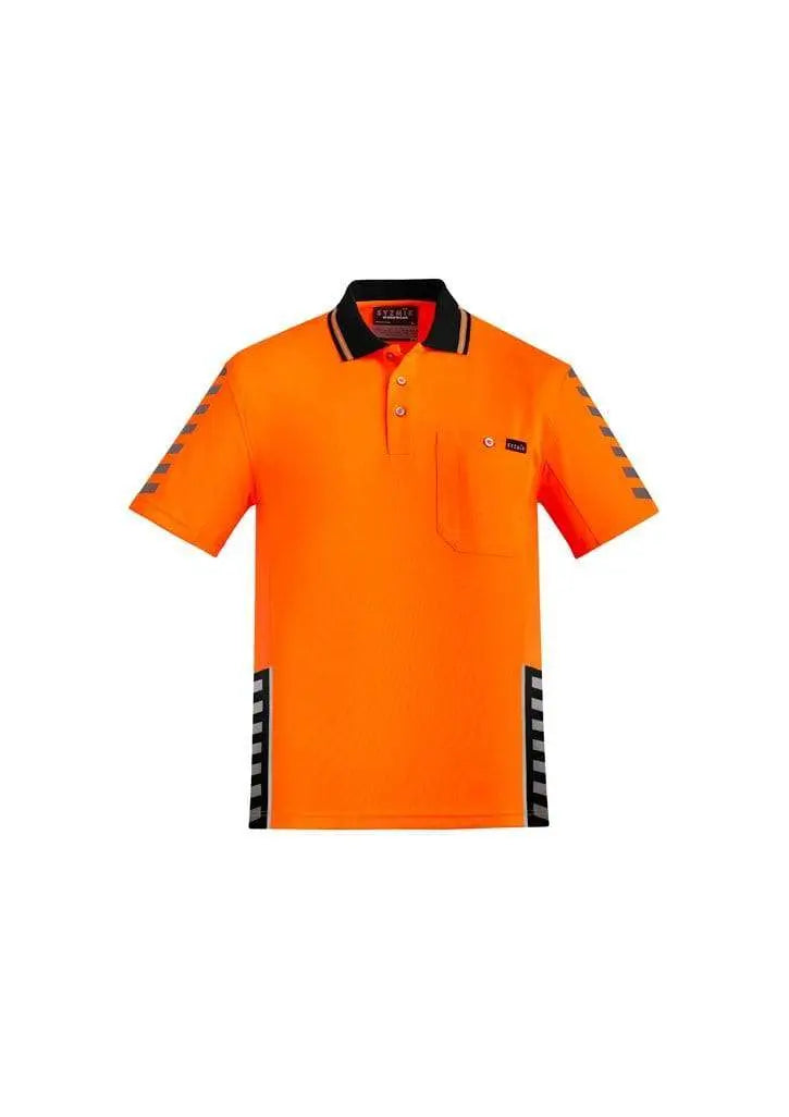 SYZMIK mens komodo polo zh320 Work Wear Syzmik Orange/Charcoal XXS